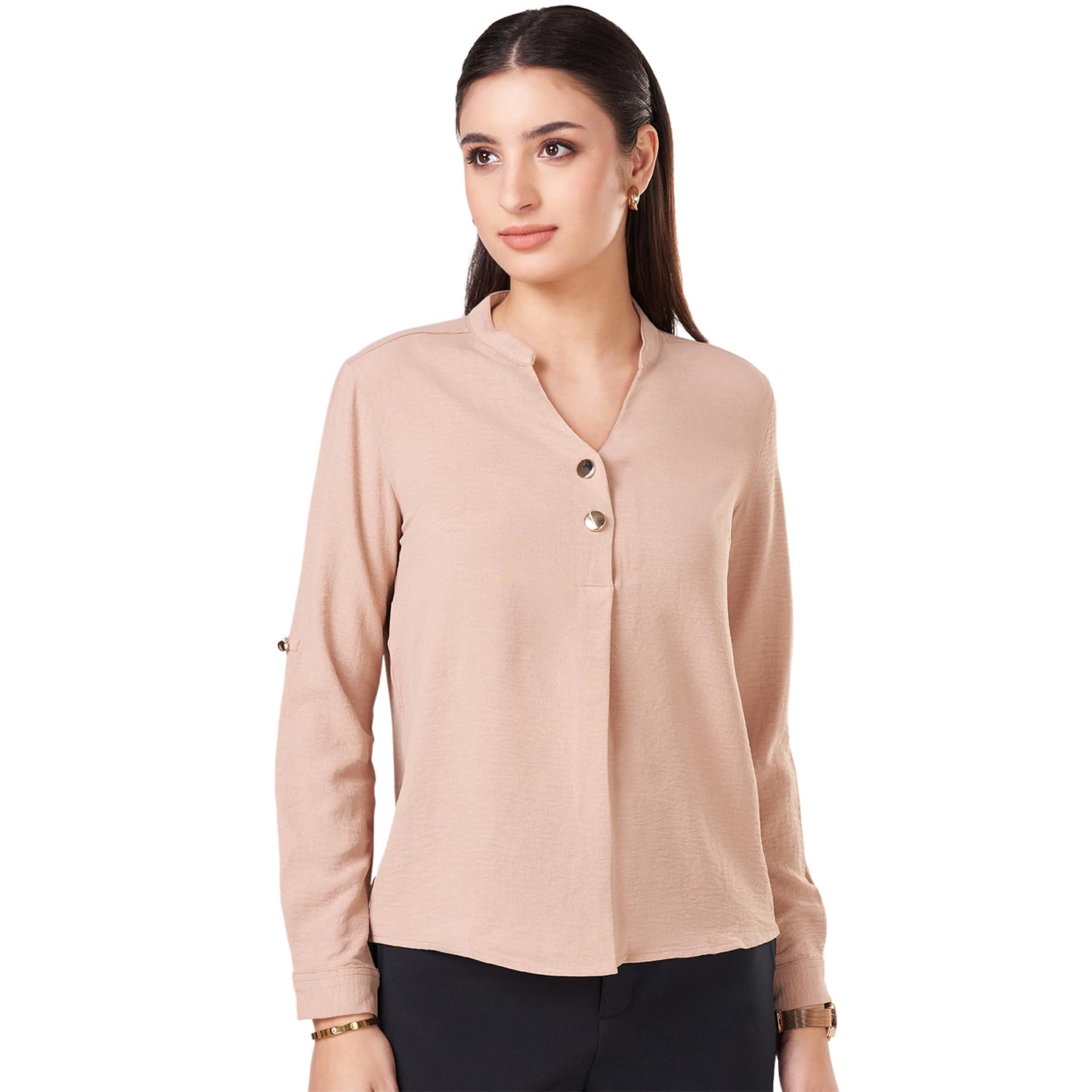 annabelle by pantaloons Women's Solid Regular Fit Shirt-picture-16