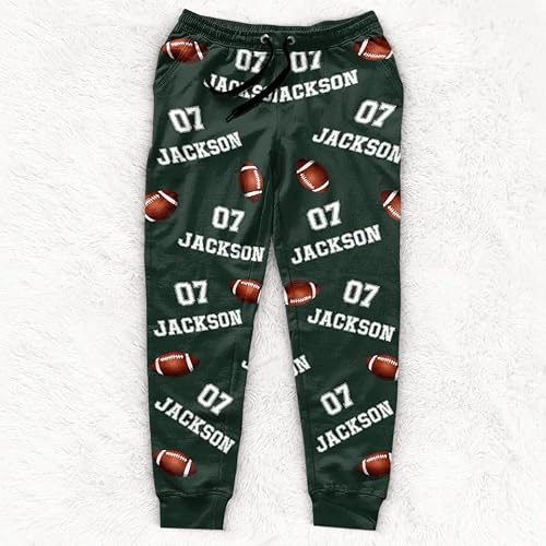 DOPTIKA Everything Else Will Follow Personalized American Football Custom Name Number, Custom Sweatpants for Women Men, Football Lovers Gifts, Christmas Birthday Gifts for Sport Lovers