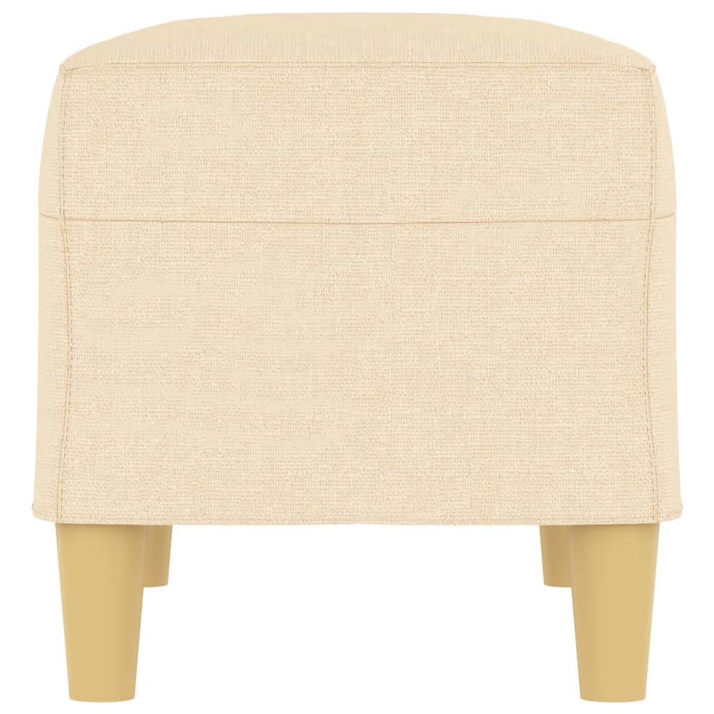 vidaXL Banco Taburete Recibidor Entrada Pasillo Dormitorio Salón Comedor Tapizado Acolchado Cama Asiento Mueble Patas de Tela Crema