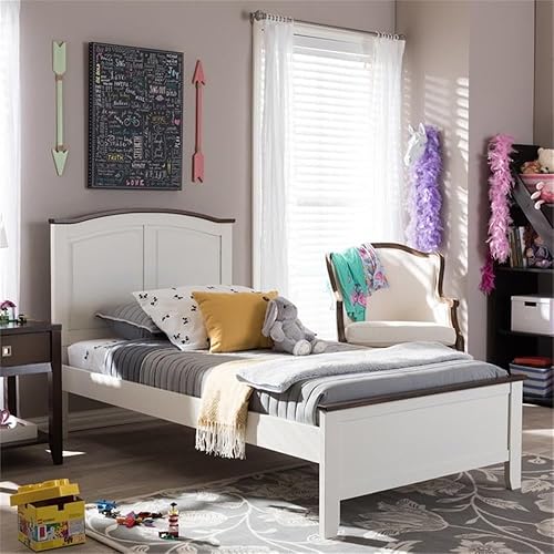 Miniatura 2 de Baxton Studio Harry - Cama con plataforma individual en leche de mantequilla