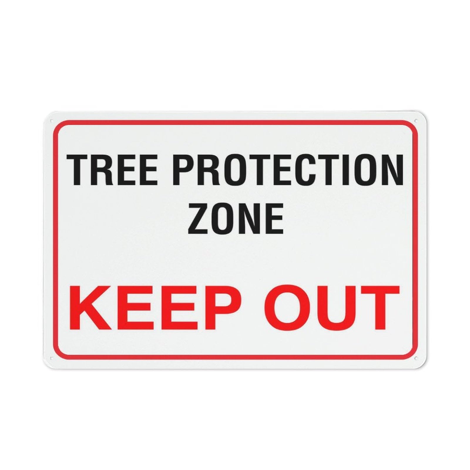 Tree Protection Zone Keep Out Classics Wall Art for Cozy Decor for kitchen Cafe living Room Farmhouse Restaurant Chic Plaque Decorative Gifts Tin Sign 8x12 Inch