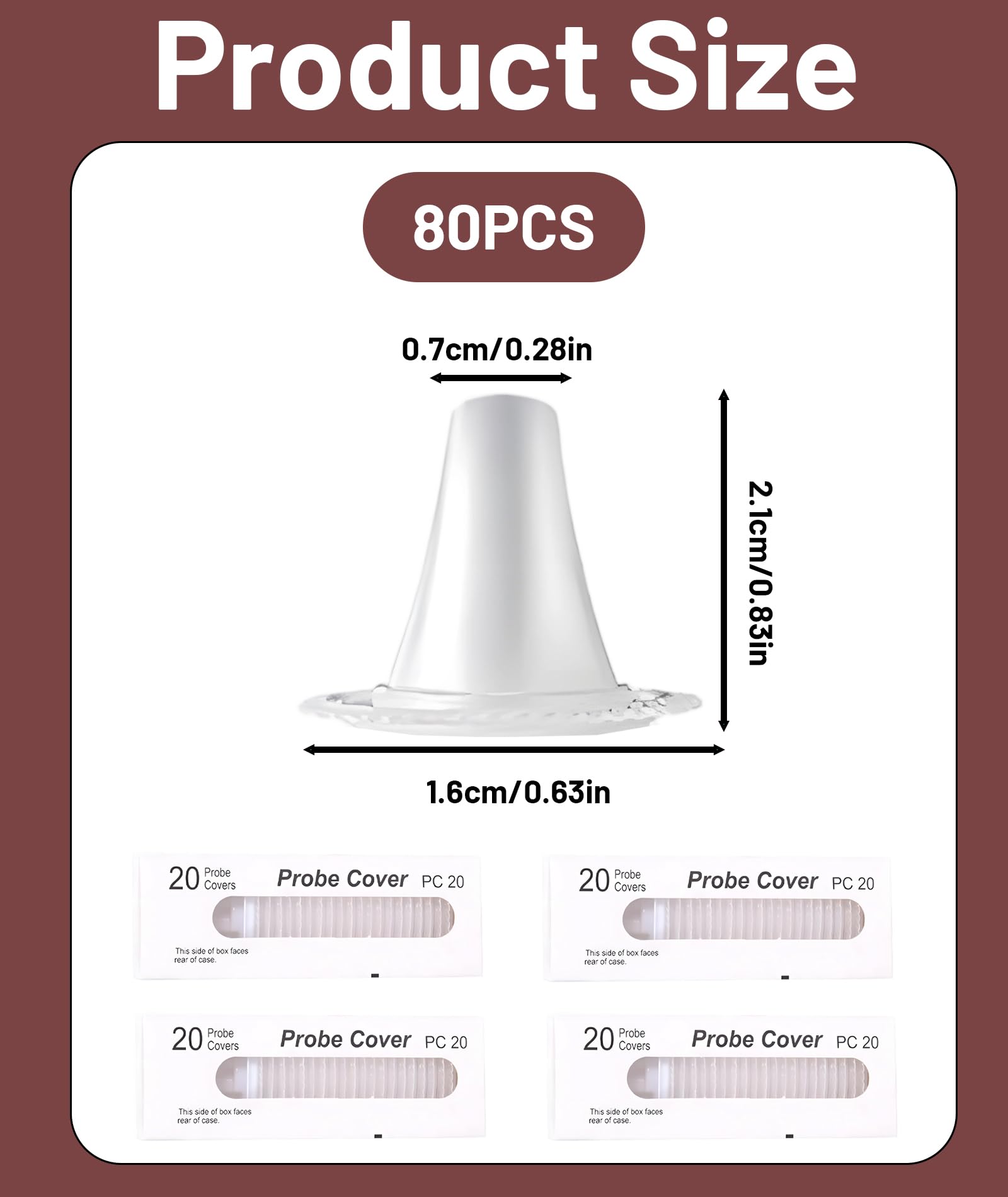 Disposable Ear Thermometer Covers, Hygienic Probe Covers for Accurate Temperature Measurement, Compatible with Various Ear Thermometers, Ideal for Home and Clinic Use (80) - Image 2 thumbnail