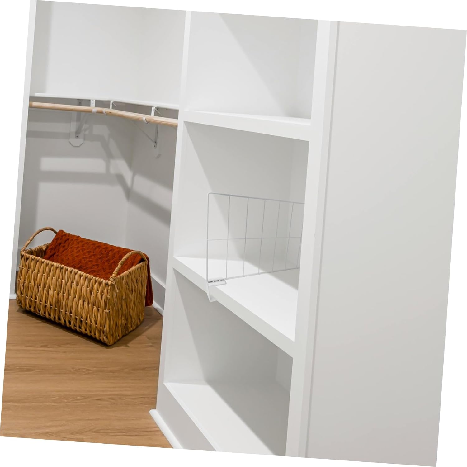 Garneck 2pcs Wire Shelf Divider for Closet and Pantry Heavy Duty Storage Separator for Kitchen and Laundry Room Organization Easy Install Versatile Use for Home and Warehouse