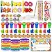 108 Pcs 100 Days of School Awards Set Teacher Favor Gift Kit Include 100th day of school Pencils Bracelets Stickers Certificate Stamp Button Pins for Happy 100 Days of School Party Favors Supplies