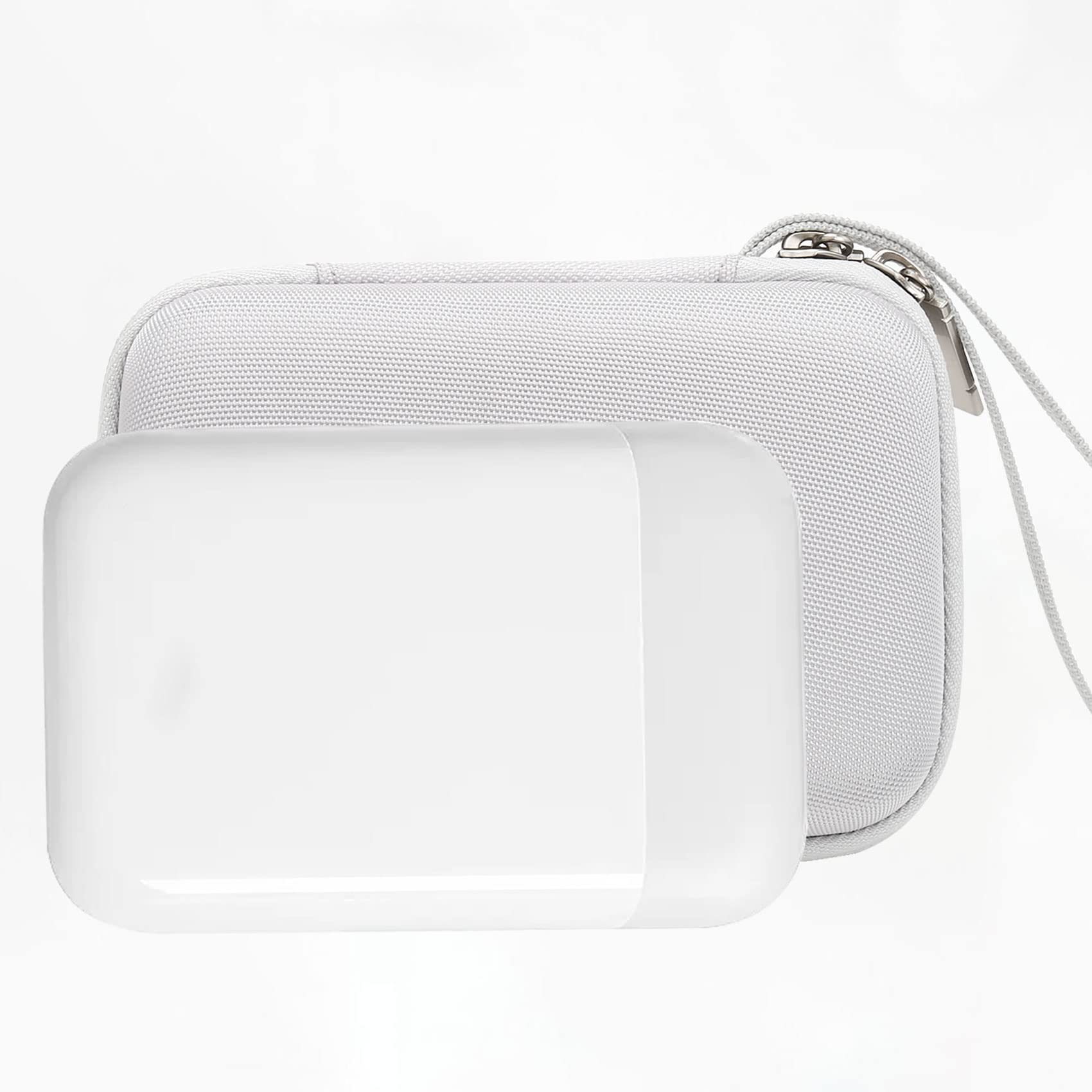Khanka Twarde etui kompatybilne z drukarką fotograficzną Liene 2 x 3, smartfonem, mini drukarką (biały, tylko torba)