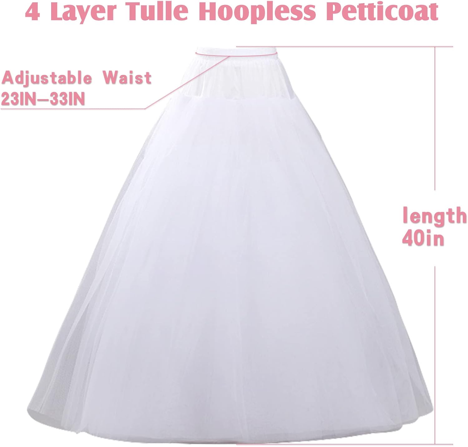 Women Petticoat Crinoline Underskirt Petticoat Skirt Full Floor Length Petticoat Slips for Wedding Dress - Image 5