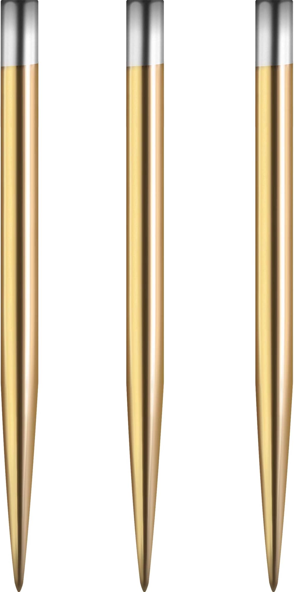 Mission Glide Standard and Personalised Dart Points | Gold Steel Tip Spare Point | Available in 30, 32, 34, 36, 38, 40