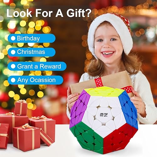 Miniatura 7 de Cubo Megaminx Roxenda 3 x 3 x 3 cubo de velocidad pentagonal Dodecaedro Magic Cube Puzzle Toy Sin tickers