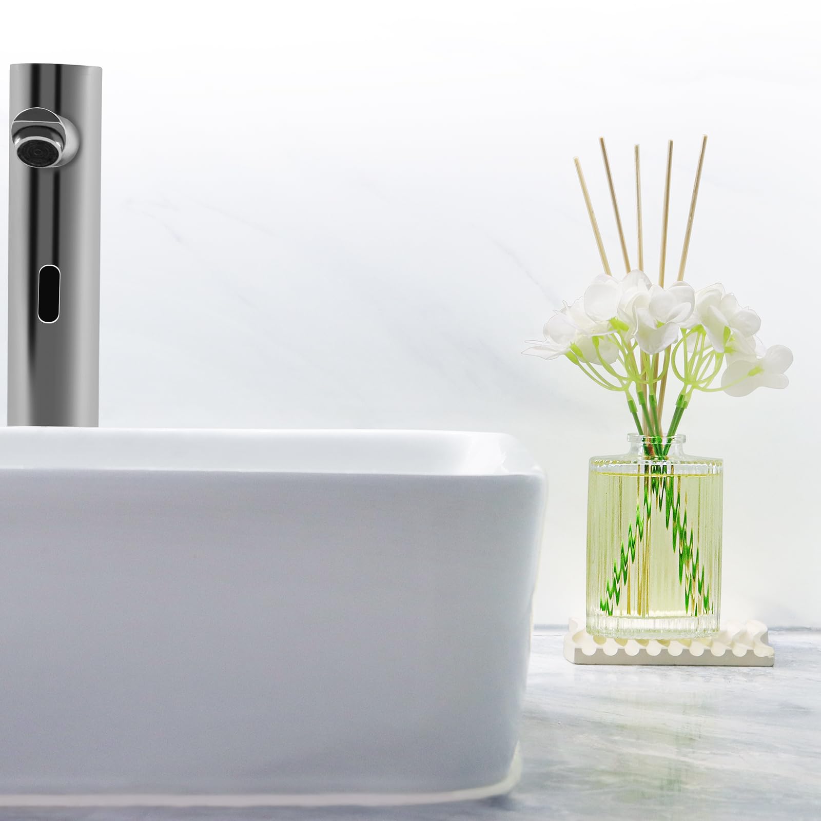 Diffusore Profumo Ambiente 200ml - Gelsomino e Tè Bianco,Profumatore per Ambienti con 5 Bastoncini,Reed Diffuser Fragranze per Bagno,Appartamento