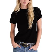 Womens Velvet Tshirt Crew Neck Short Sleeve Tees Dressy Party T-Shirt Velvet Pullover TopsBlack,L