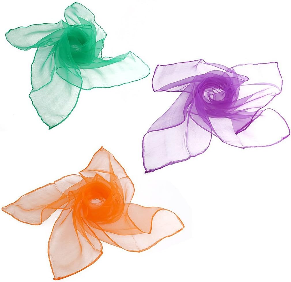 DS. DISTINCTIVE STYLE Juggling Scarves 12 Pieces Square Dance Scarves Multicolored Rhythm Band Scarves for Magic Trick Child Show : Toys & Games
