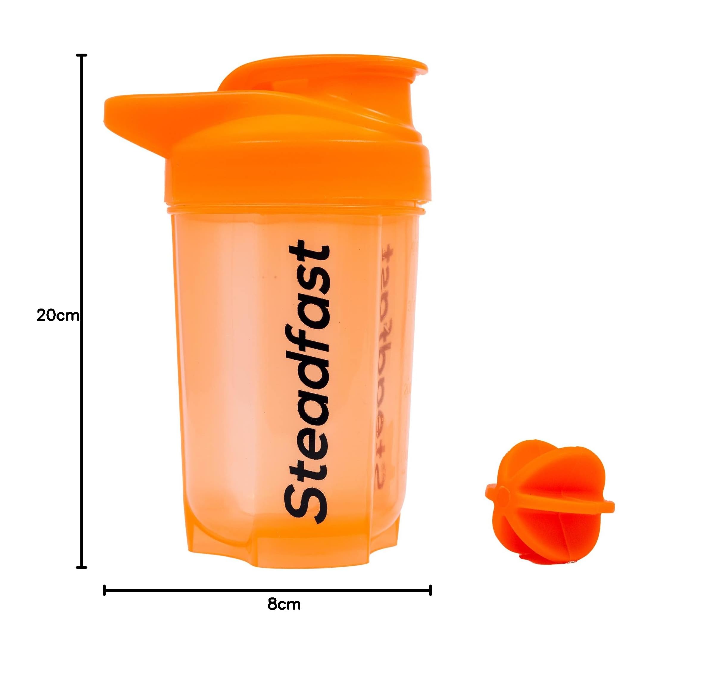 Steadfast Nutrition Protein Shaker Bottle (400ml), Orange, Pack of 1 Bottle — Amazon image 4