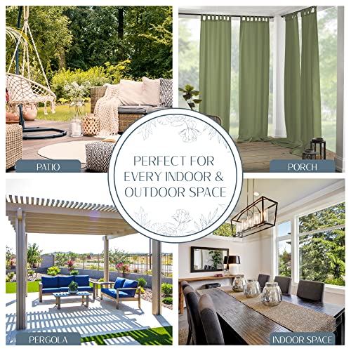 Elrene Home Fashions Matine Weatherproof Tab-Top Indoor/Outdoor Solid Color Curtain Panel for Porch Pergola, Patio, Deck - Image 3