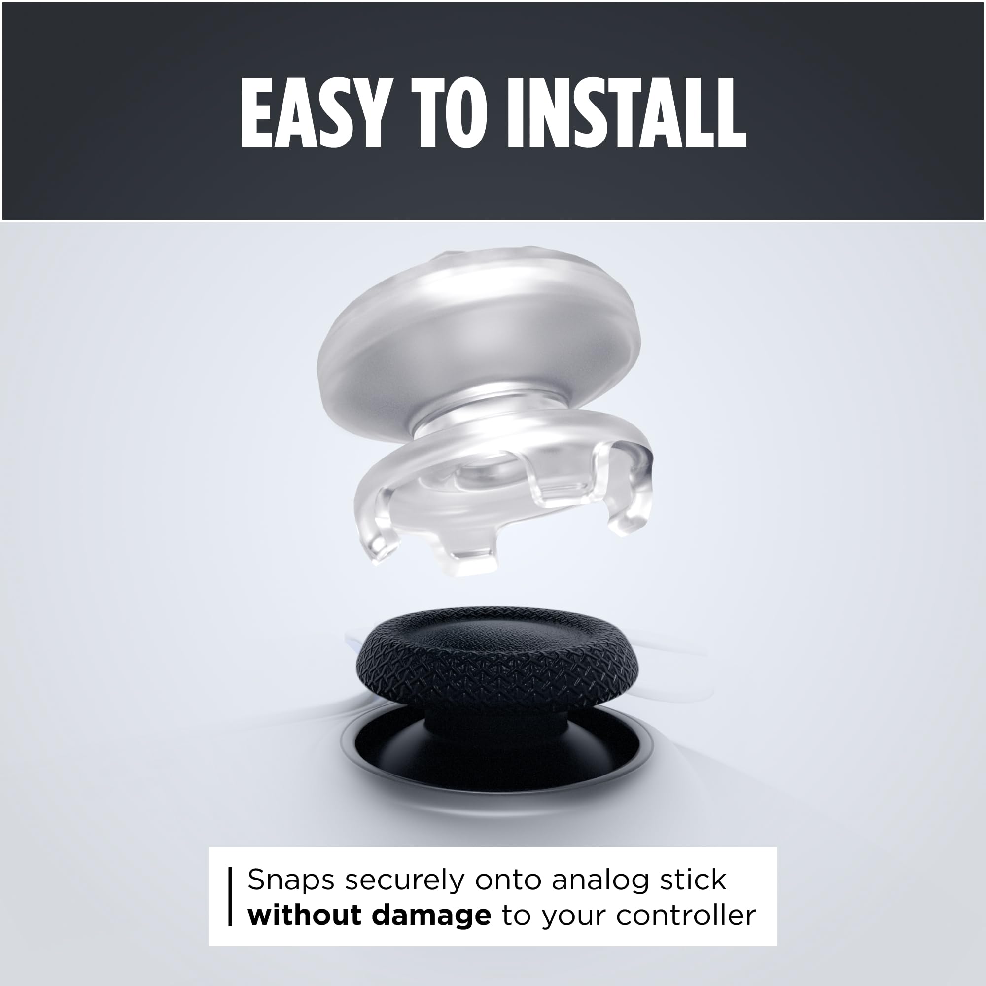 KontrolFreek FPS Freek Galaxy Crystal Gommini per Controller PS5 | Rialzi Analogici per PS5 & PS4 | Precisione & Aim Assist | Trasparente