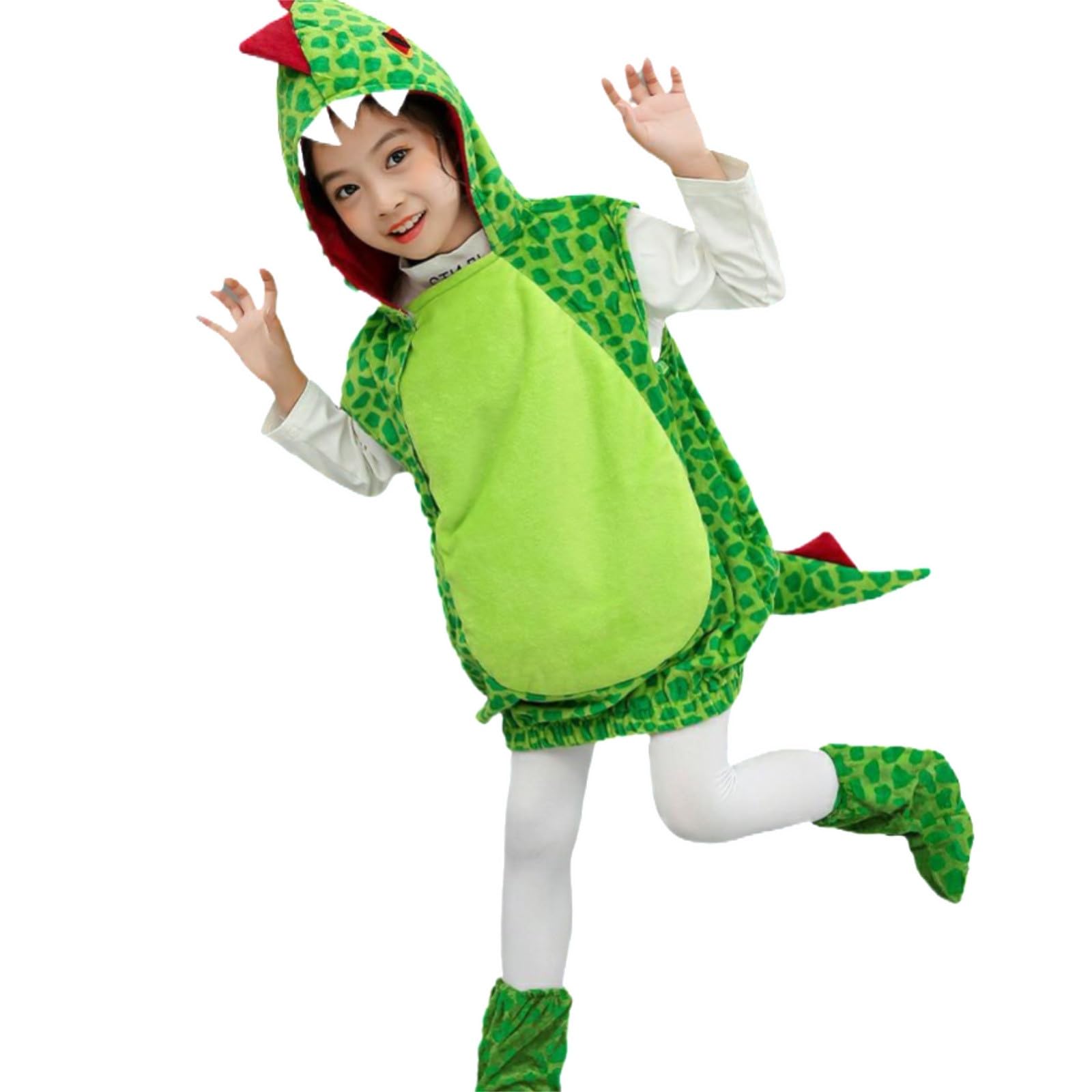 Generisch Kinder Dinosaurier Overall Halloween Cosplay Niedlich Cartoon Party,Weicher Stoff | bequemer Schnitt | ideal für Halloween & Schule | Einheitsgröße
