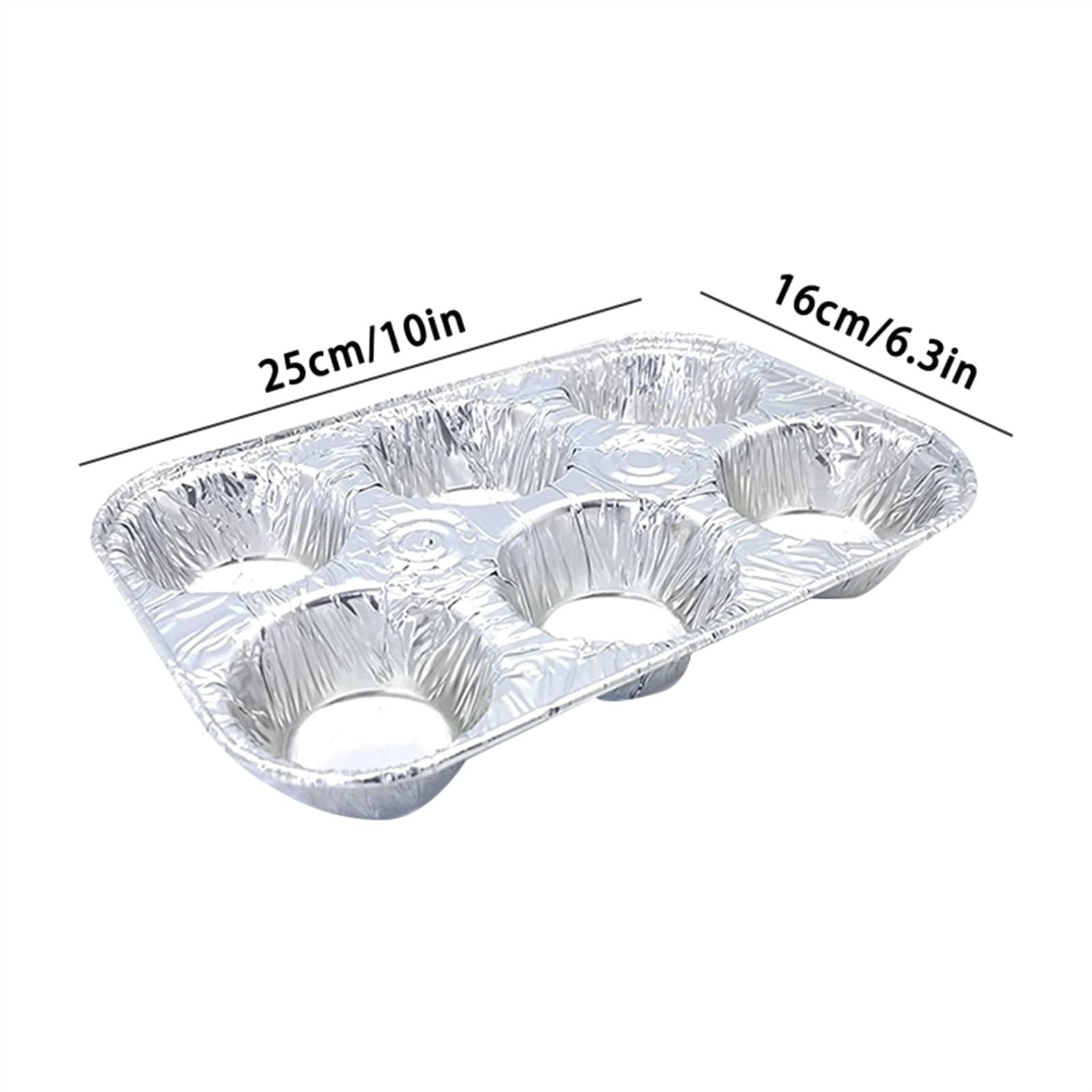 Caja de Aluminio de Seis Rejillas para Barbacoa con Tapa, Caja de Aluminio desechable para el Horno, Cajas de Embalaje para Comida rápida para Llevar (30 Piezas)