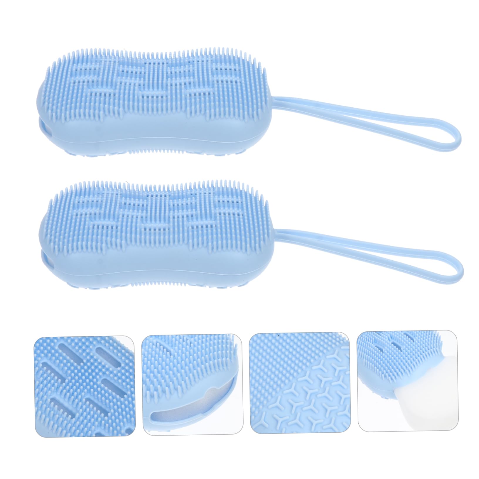 Angoily 4piezas Cepillo De Exfoliante Para Adultos Guante De Masaje De Doble Cara Herramienta De Limpieza Corporal