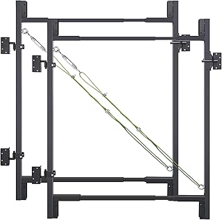 2Pcs Heavy Duty Fence Gate Kit 36"-72" Adjustable DIY Wood Gate Building Kit, Fits 1"x4" & 2"x4" for 4-5 ft Gates