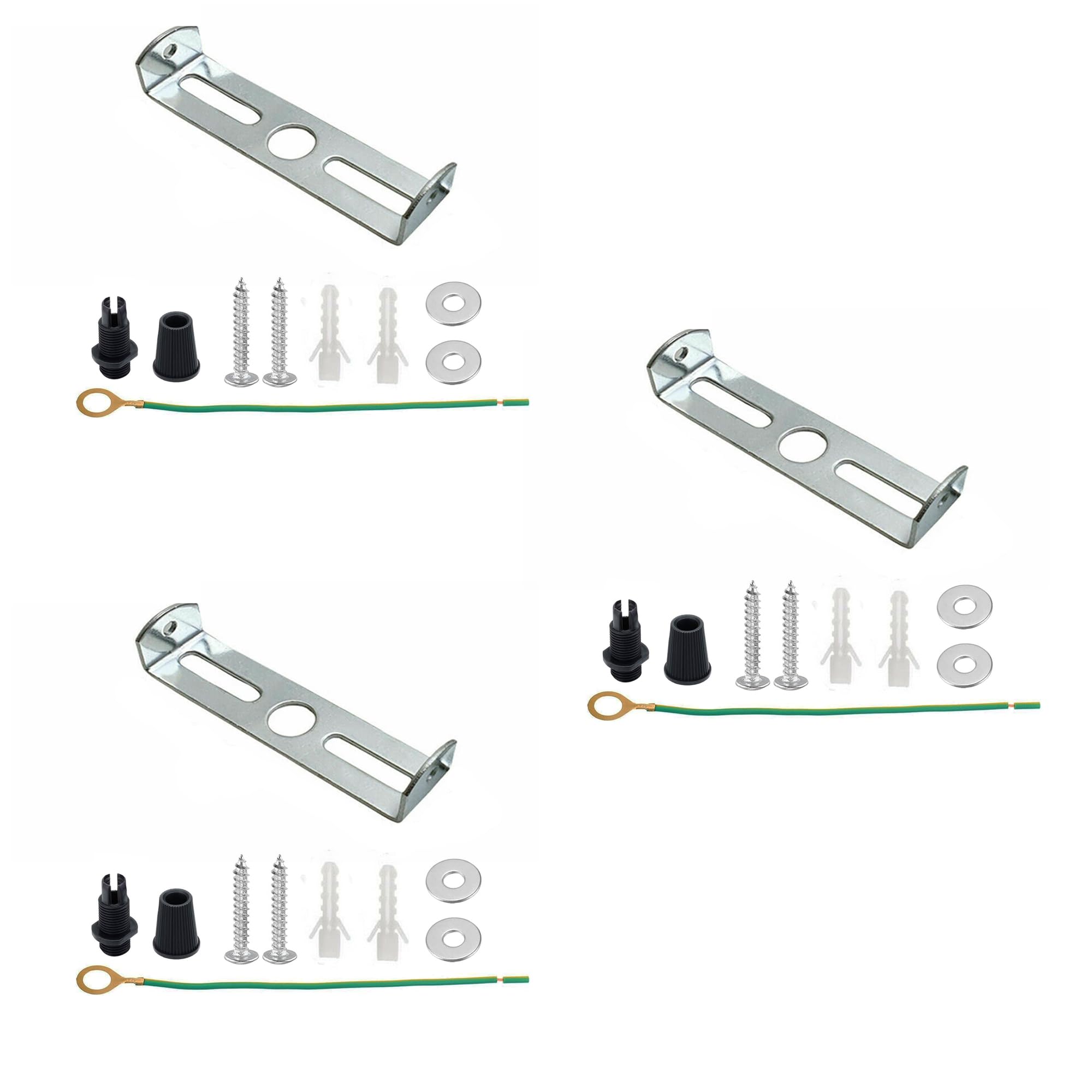 LEDSone 3PCS Lighting Fixture Ceiling Plate Bracket 80mm Light Fixture Pendant Bracket with Screws Accessories for Home Office