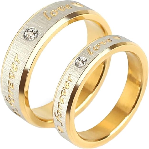 loveデザインリング ストーン付き Amazon.com: Lirzxin Promise Rings for Men and Women