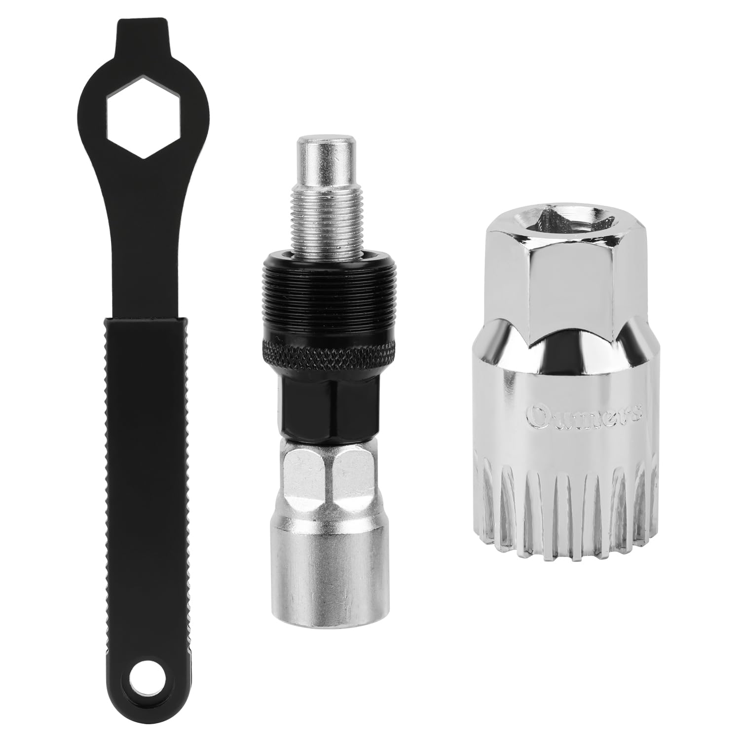 Oumers Professional Bike Bicicletta Ciclo estrattore pedivella,Dispositivo di rimozione del Braccio e Dispositivo di rimozione del Braccio Inferiore con Chiave/Chiave da 16 mm
