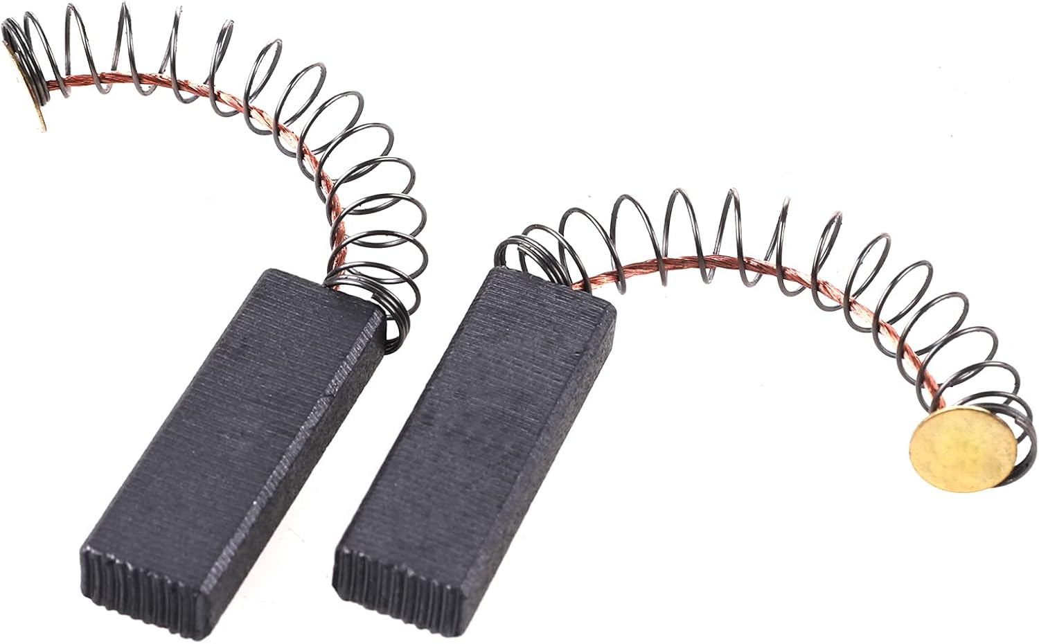 TOPPROS 2 Pcs Carbon Brushes with wire leads and brush springs attached 32 mm x 11 mm x 6.2 mm for Generic Electric Motor - - 