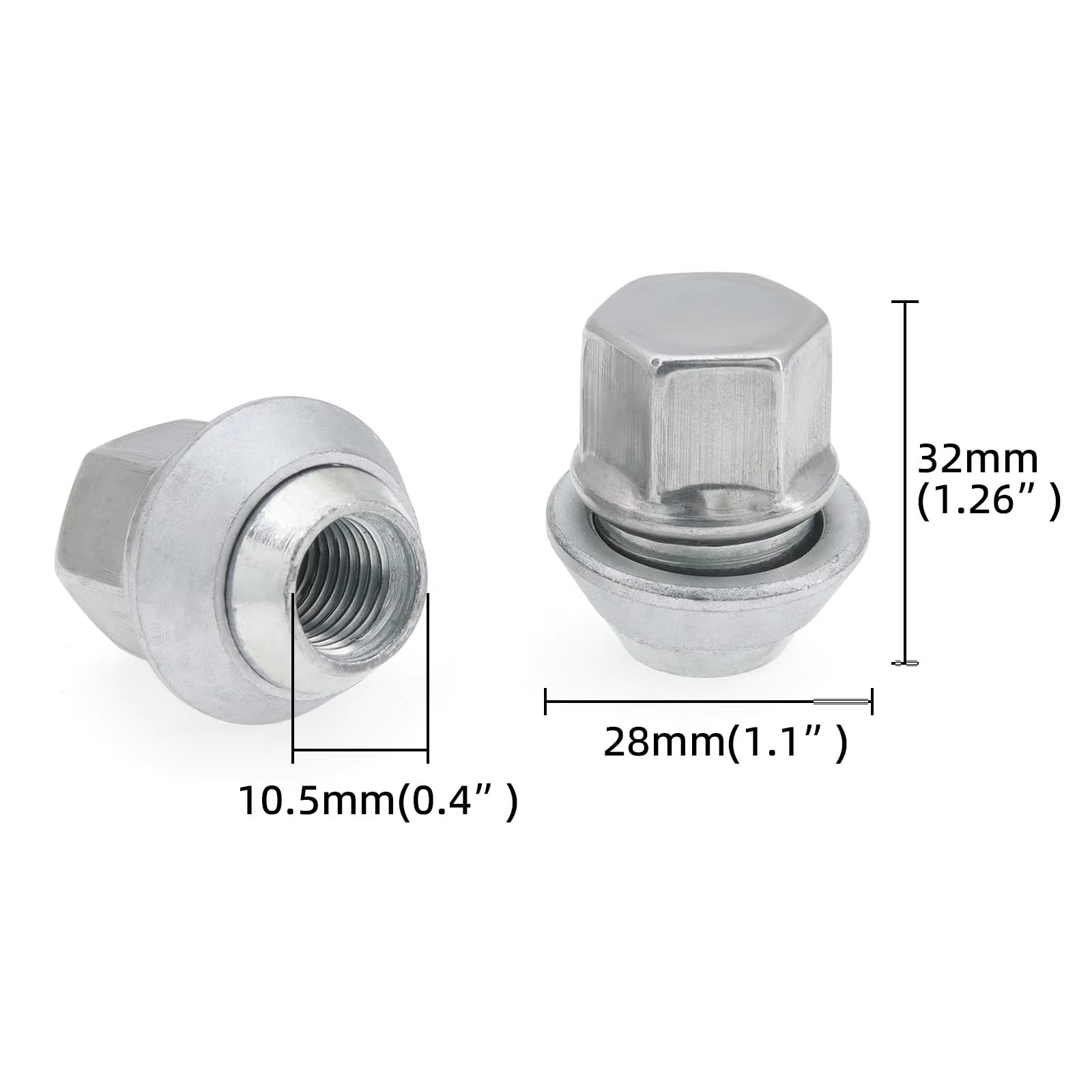 Boulon de Roue Compatible Avec Ford Pour Transit Pour Connect 2002-2013 Pour StreetKa 2003-2005 Goujons De Roue De Voiture 19MM M12x1.5 SFN-12150033(5pcs)