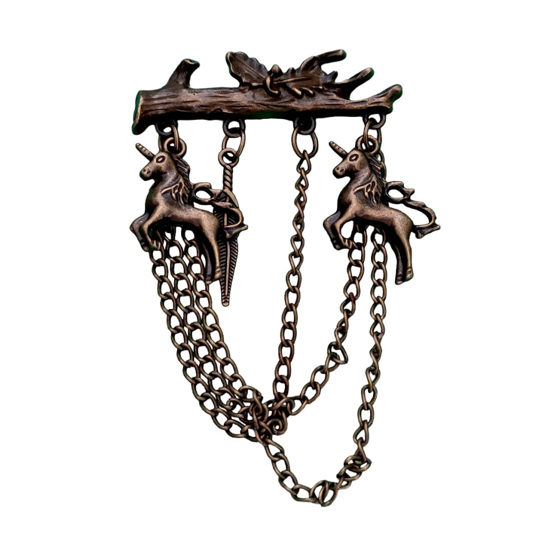 Horse Tower Hanging Chain Wedding Partwear Coat and Shewani Brooch (Bronze) Brass for Men and Boys-image-5