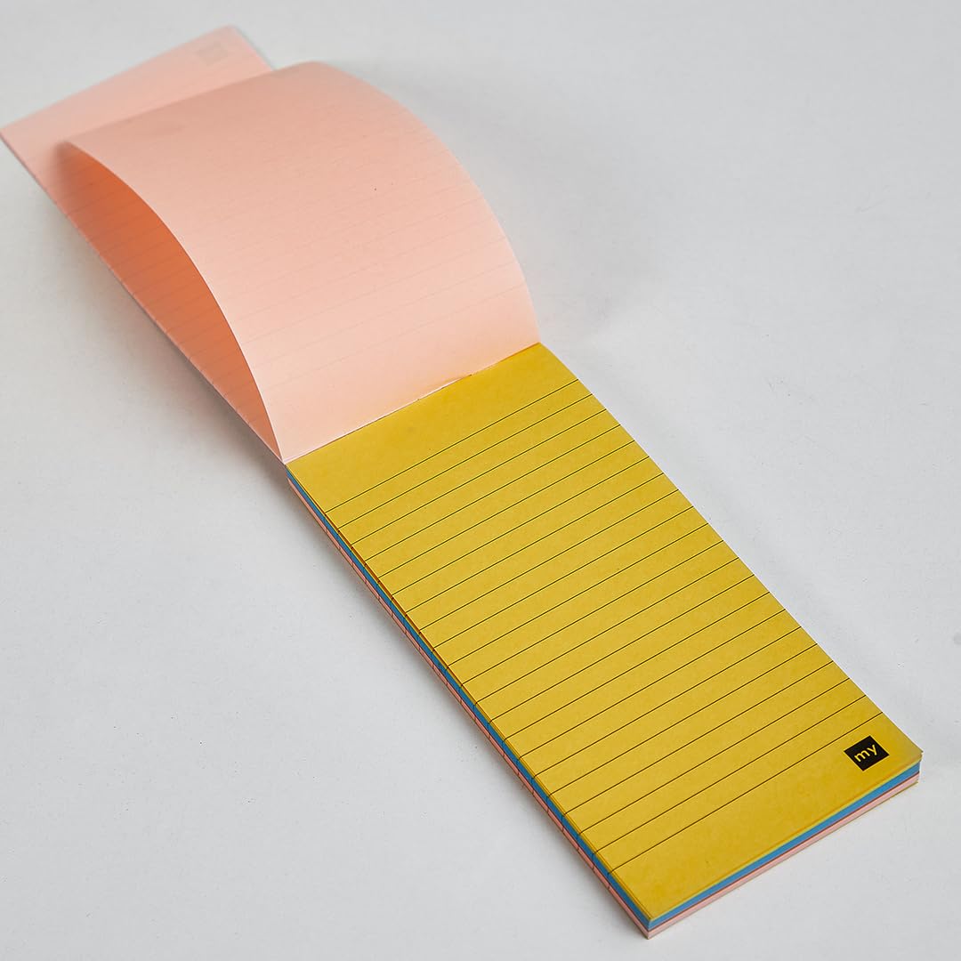 myPAPERCLIP Bloque de notas, pequeño (2.75 x 5.98 pulgadas), rayado, rojo (MB250S-R rojo)