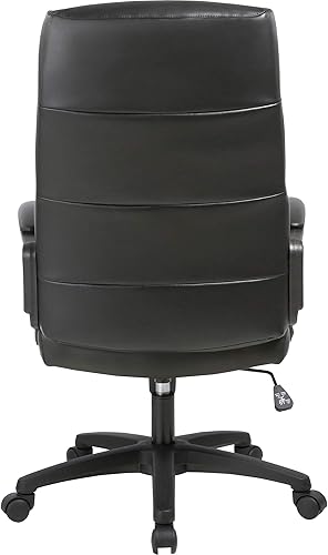 Miniatura 5 de Lorell Silla ejecutiva de cuero negro con respaldo alto Soho