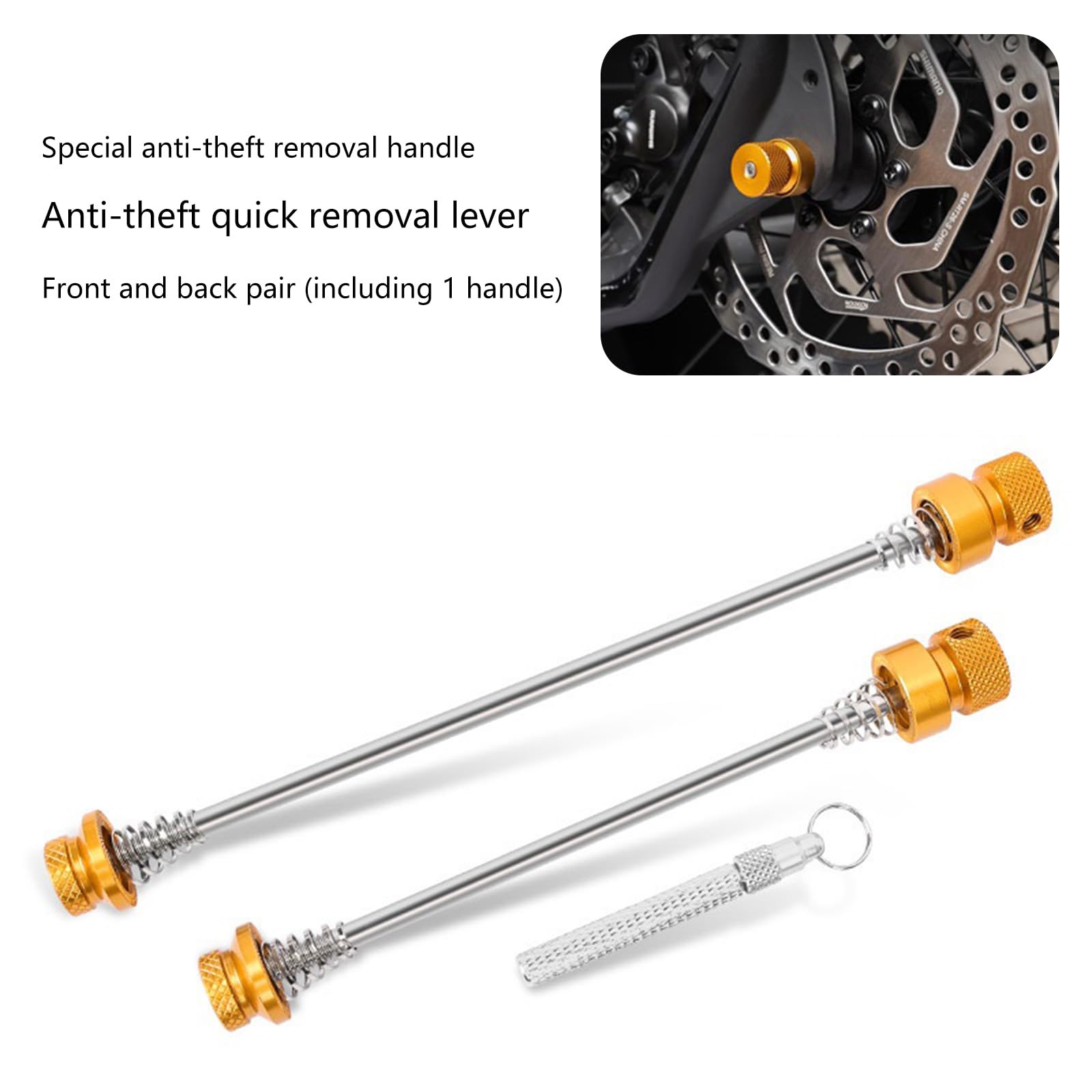 rennrad diebstahlschutz Rennrad-Diebstahlschutz, Schnellentriegelung, Fahrrad-Naben, Hebel, Fahrräder, Vorderrad-, Hinterradnaben, Aluminiumlegierung, Fahrradspieße Sport & Freizeit Reifenbreite:65-622 | 29x2,60