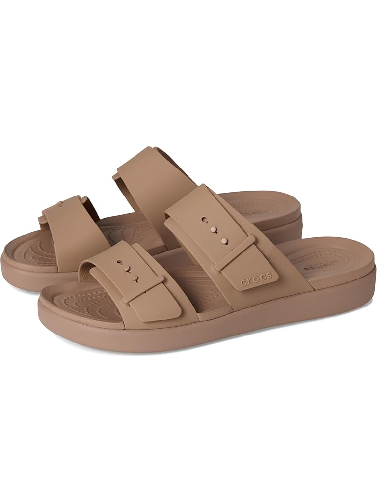 Beige Crocs Brooklyn Buckle Low Low