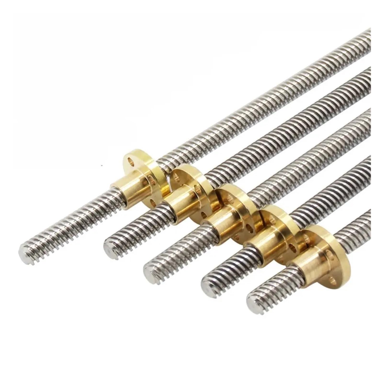 Metalowa nakrętka śruby kulowej Śruba trapezowa T8 Nakrętki miedziane Długość części śruby pociągowej 250 mm 300 mm 400 mm 500 mm (Size : 400mm)