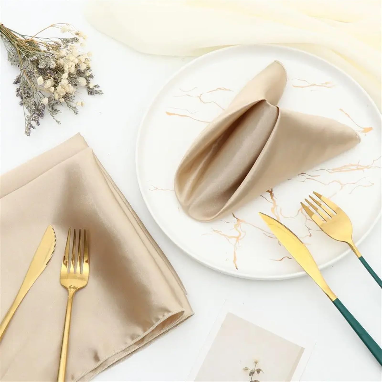 Lot De 100 Serviettes De Table Blanches En Tissu 40x40 Cm - Polyester Haut De Gamme Pour Mariages Et Événements