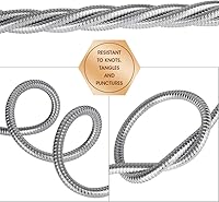 Vista 7 de Beaulife Manguera corta de jardín de metal de 3 pies con conectores, manguera de drenaje para desumidificador, extensión de manguera de agua pequeña