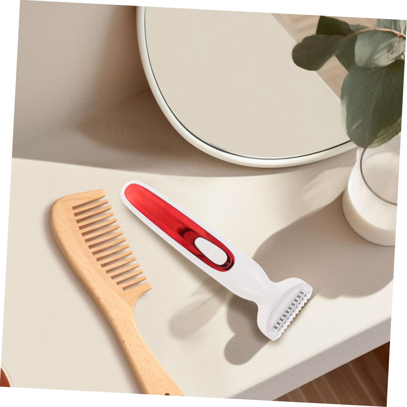 Depilatore Elettrico Corpo USB Ricaricabile per Uomo e Donna | Abs Rosso, Portatile per Casa e Viaggio, Rimozione Peli per Ascelle e Gambe