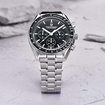 Pagani Design 1701 V3 Men's Chronograph Quartz Dial 40mm VK63 Movement Stainless Steel Mirror Sapphire Watch 100 Metre Water Resistant Sports Watch