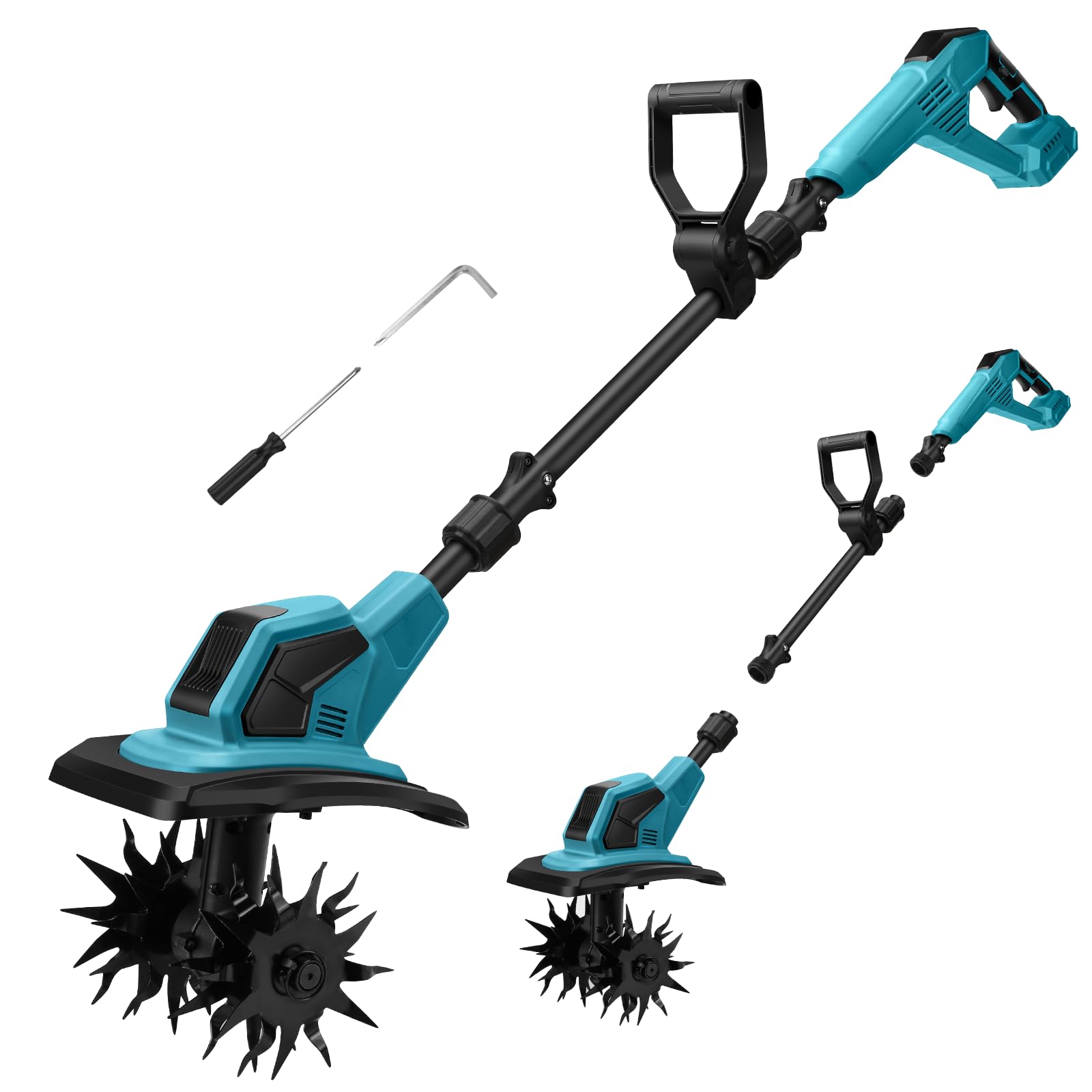 Motobineuse Électrique sans Balais 550W Compatible Makita 18V Batterie Pliable 32cm 18cm