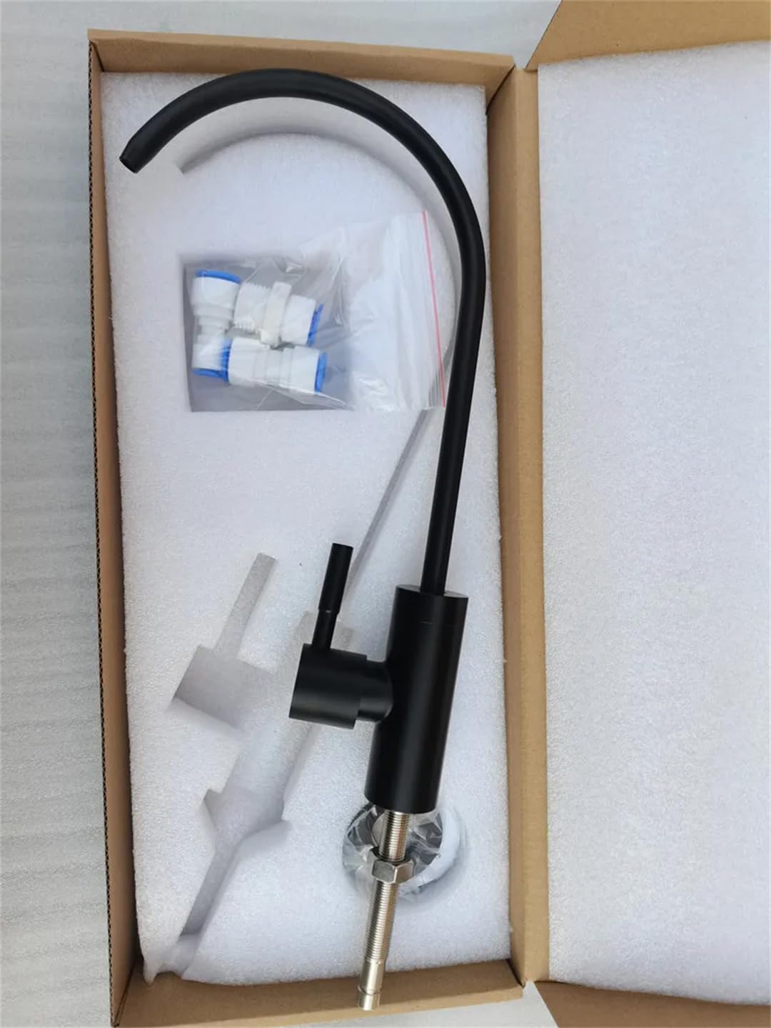 Robinet d'eau potable noir mat en acier 304 sain sans plomb