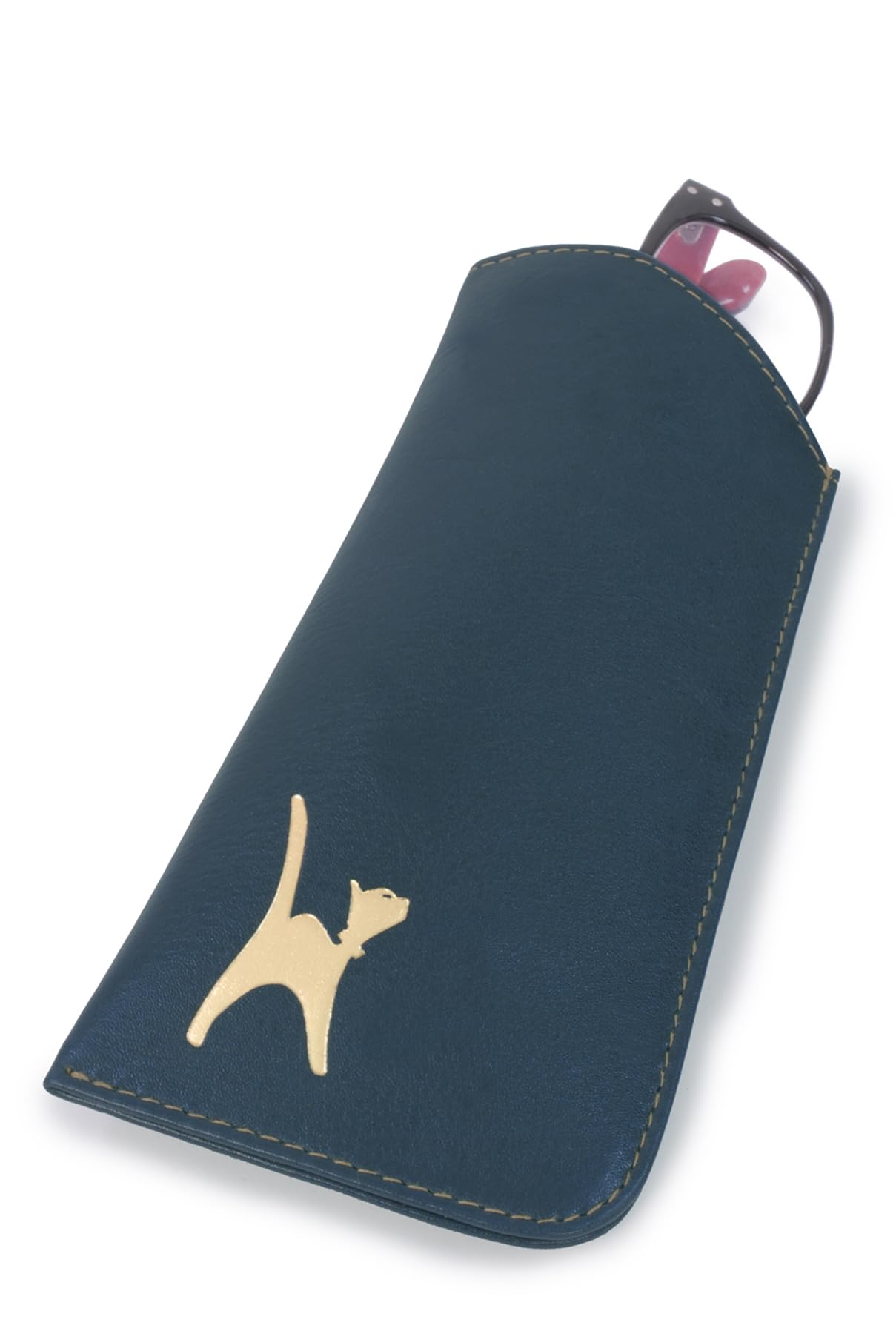 Catwalk Collection Handbags Women's Blue - Leather Glasses Case - Sunglasses Sleeve - Gift Boxed - Iris