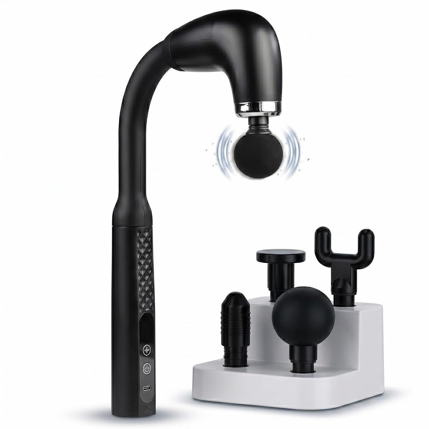 KLEN Deep Tissue Handheld Body Massager Machine with Extended Handle U-shaped Massage Gun For Pain Relief, Neck, Shoulder,