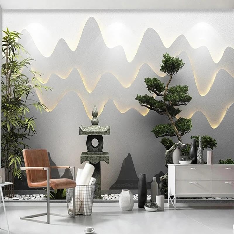 Papier peint mural 3D minimaliste salon chambre fond de mur TV intissé