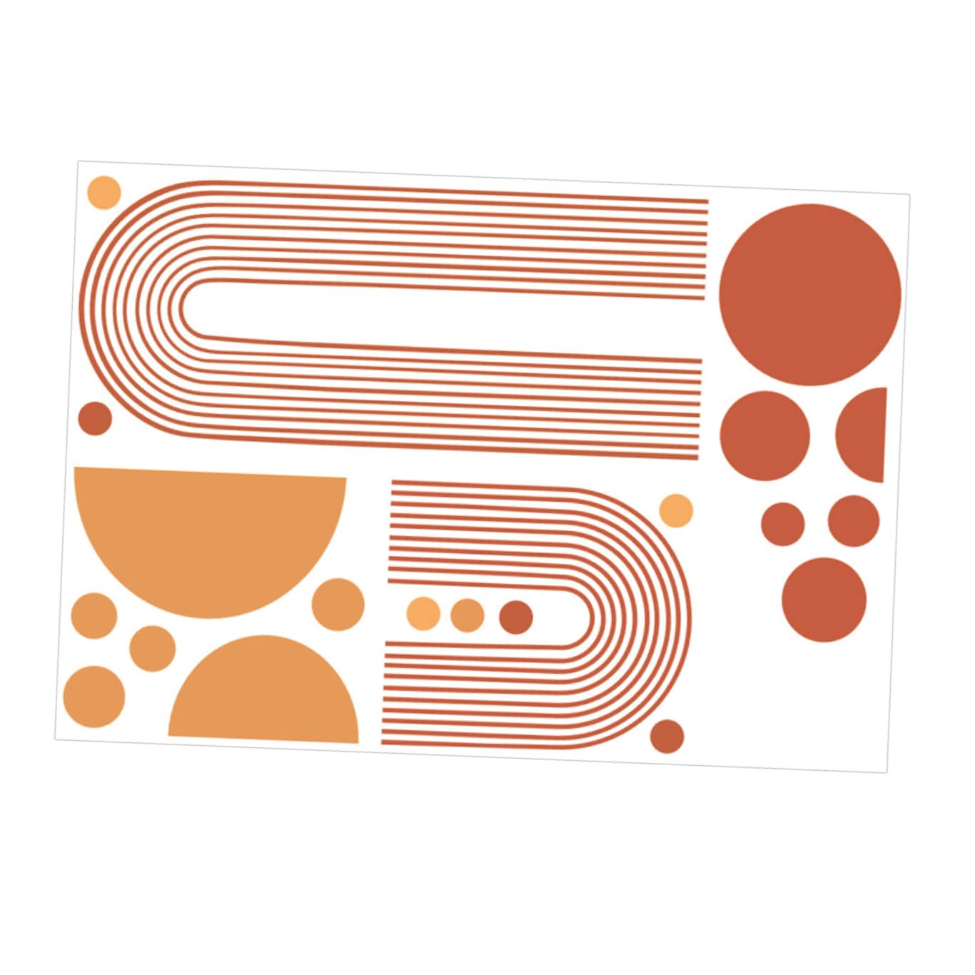 Autocollants muraux boho en PVC amovible et repositionnable pour stickers