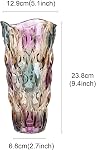 CEMABT Vases en verre pour fleurs, Épaisseur 3.4 lb Vases Morden pour Tables Pièces centrales, vase pour Décor à la maison, cristal, Rose colorée et claire Grands vases Cadeaux d'action de Noël (Douce lourde)