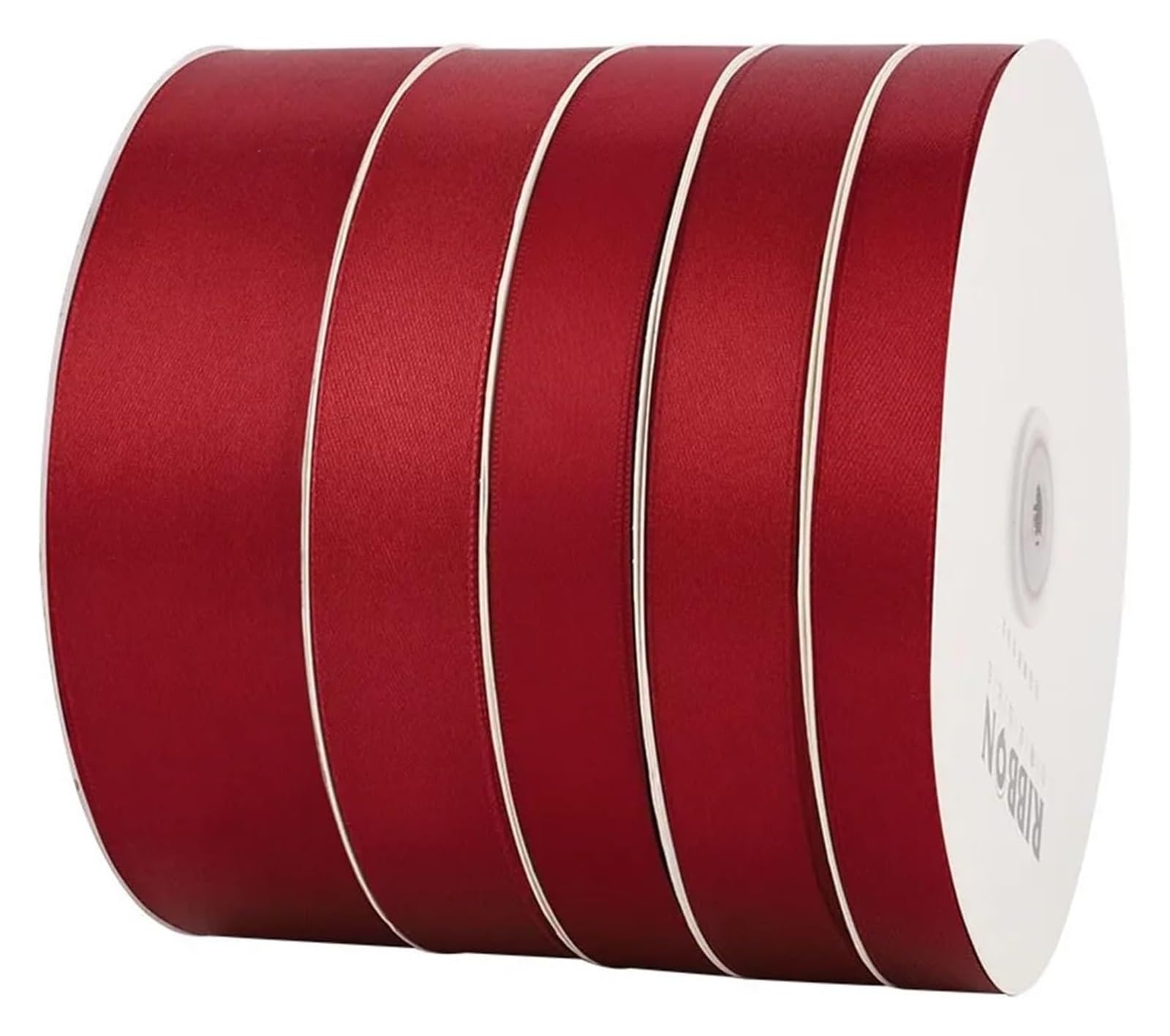 Cintas para envolver tartas, Cinta roja vino de múltiples anchos 100 yardas(1cm)