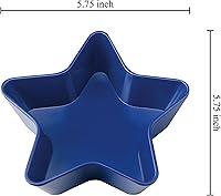 Vista 8 de UP UPware - Tazones de postre patrióticos en forma de estrella, cuenco pequeño de melamina para postre, aperitivos, helado, nueces o frutas, azul