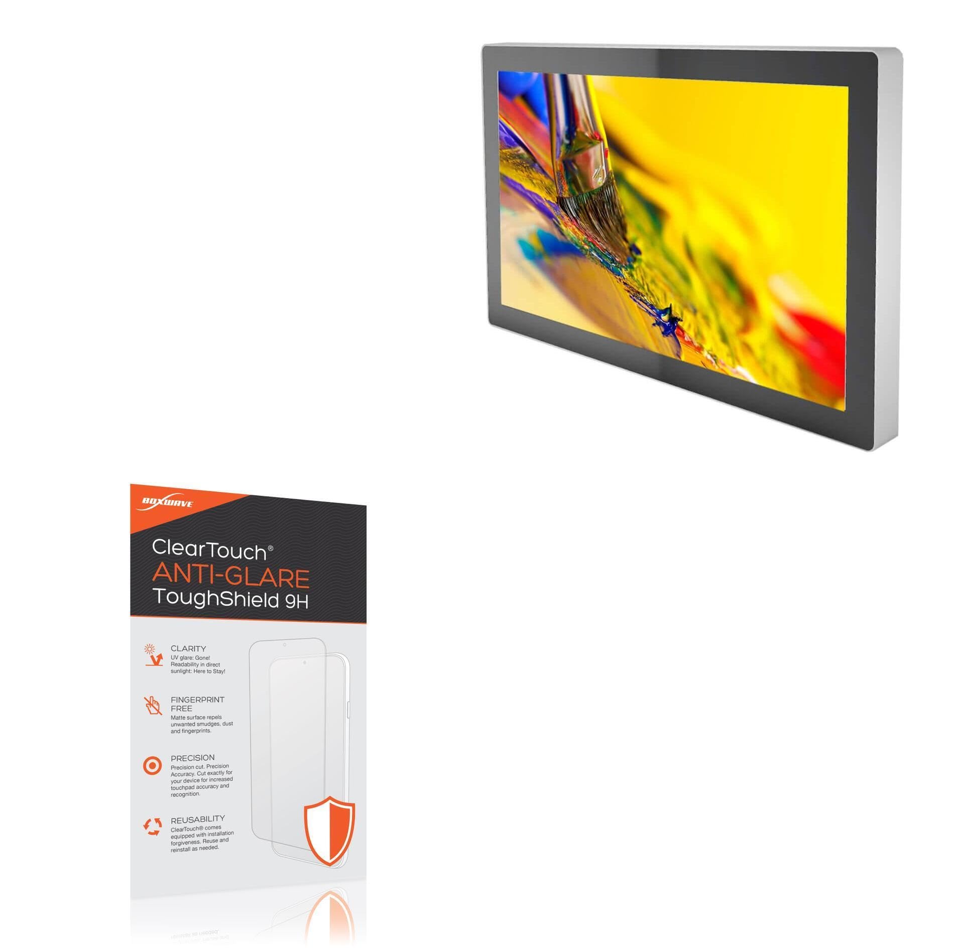 BoxWave Screen Protector Compatible with Distec POS-Line 31.5 Video PME (31.5 in) - ClearTouch Anti-Glare ToughShield 9H (2-Pack), Anti-Glare 9H Tough Flexible Film Screen Protector