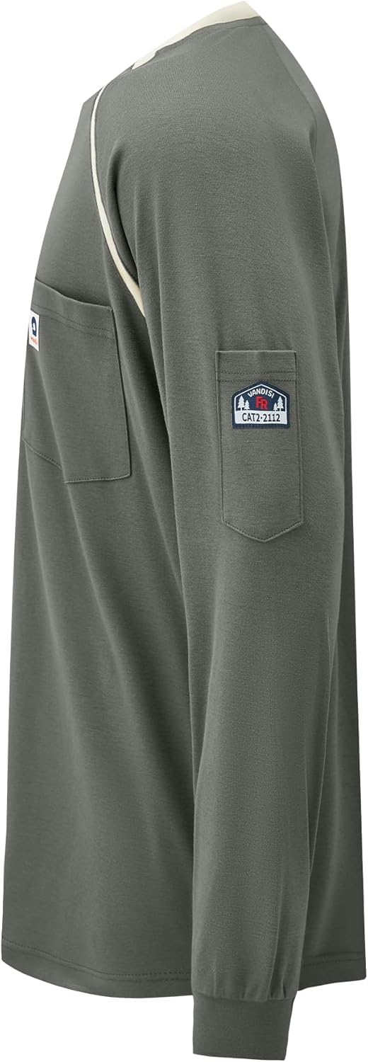 FR Shirts for Men 100% Cotton 6.5oz Lightweight NFPA2112/CAT2 Flame Resistant Shirts for Men Long Sleeve - Image 2