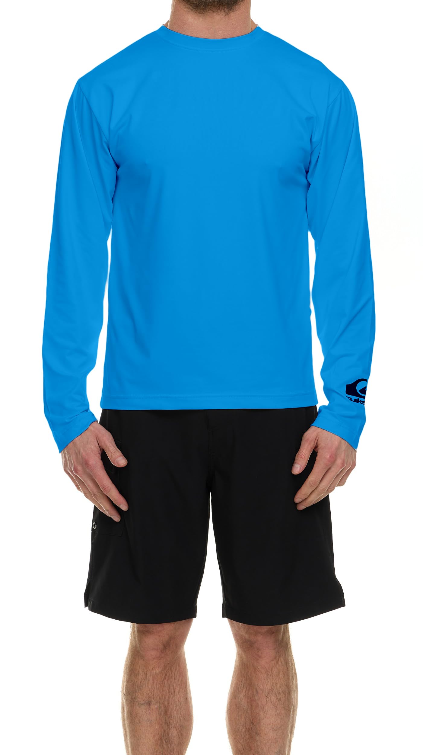 Quiksilver Camiseta de natación de manga larga y corta para hombre, UPF 50+, grande y alta
