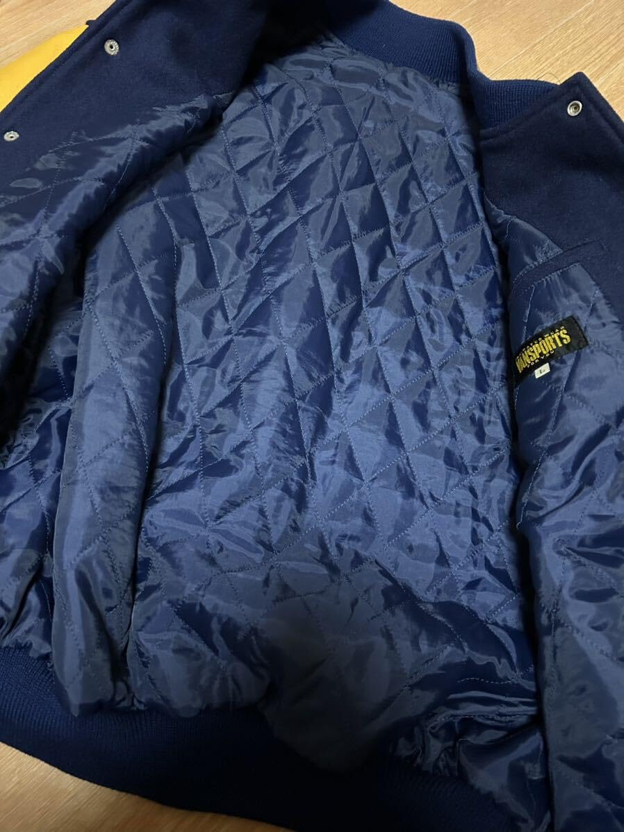 Amazon.co.jp: 当時物 VAN SPTS バッグロゴ 袖レザー スタジャン L  